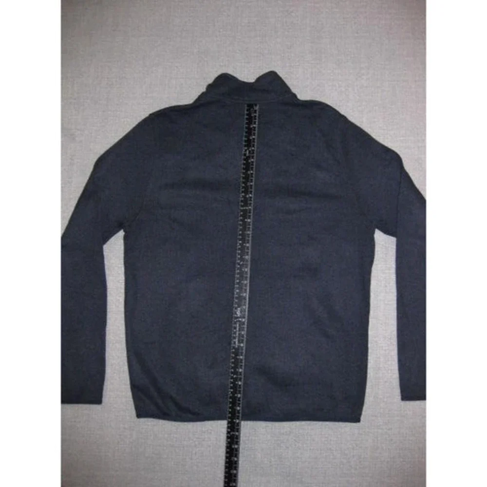J Crew Mercantile‎ Men Sweater Size Medium Quarter Zip Kangaroo Pouch Blue